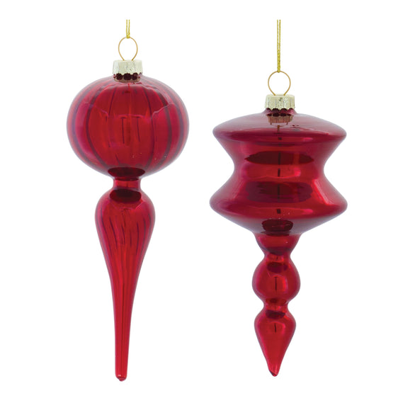 Glass-Finial-Drop-Ornament,-Set-of-12-Ornaments