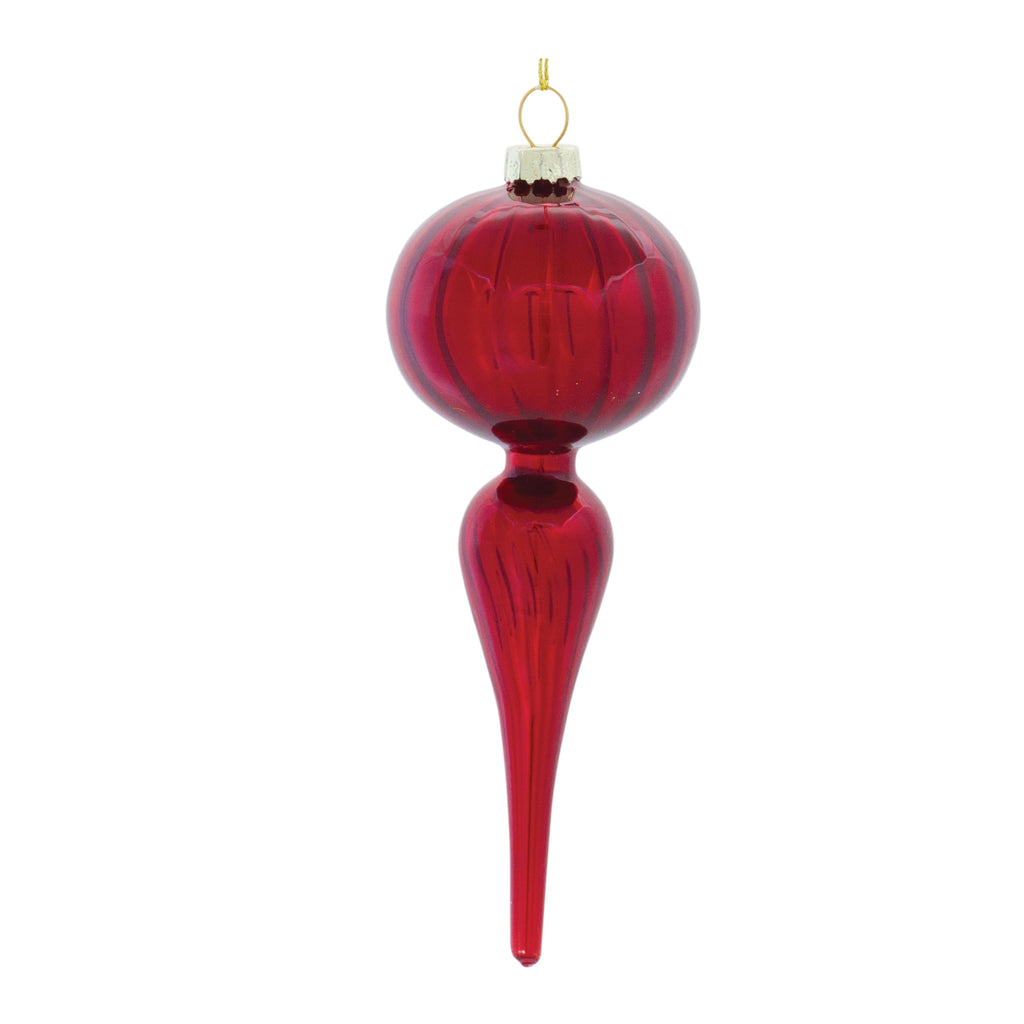 Glass Finial Drop Ornament (Set of 12)