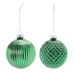 Textured Glass Ball Ornament (Set of 12)