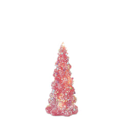 LED Tree with Rainbow Pearl Ornaments (Set of 3)