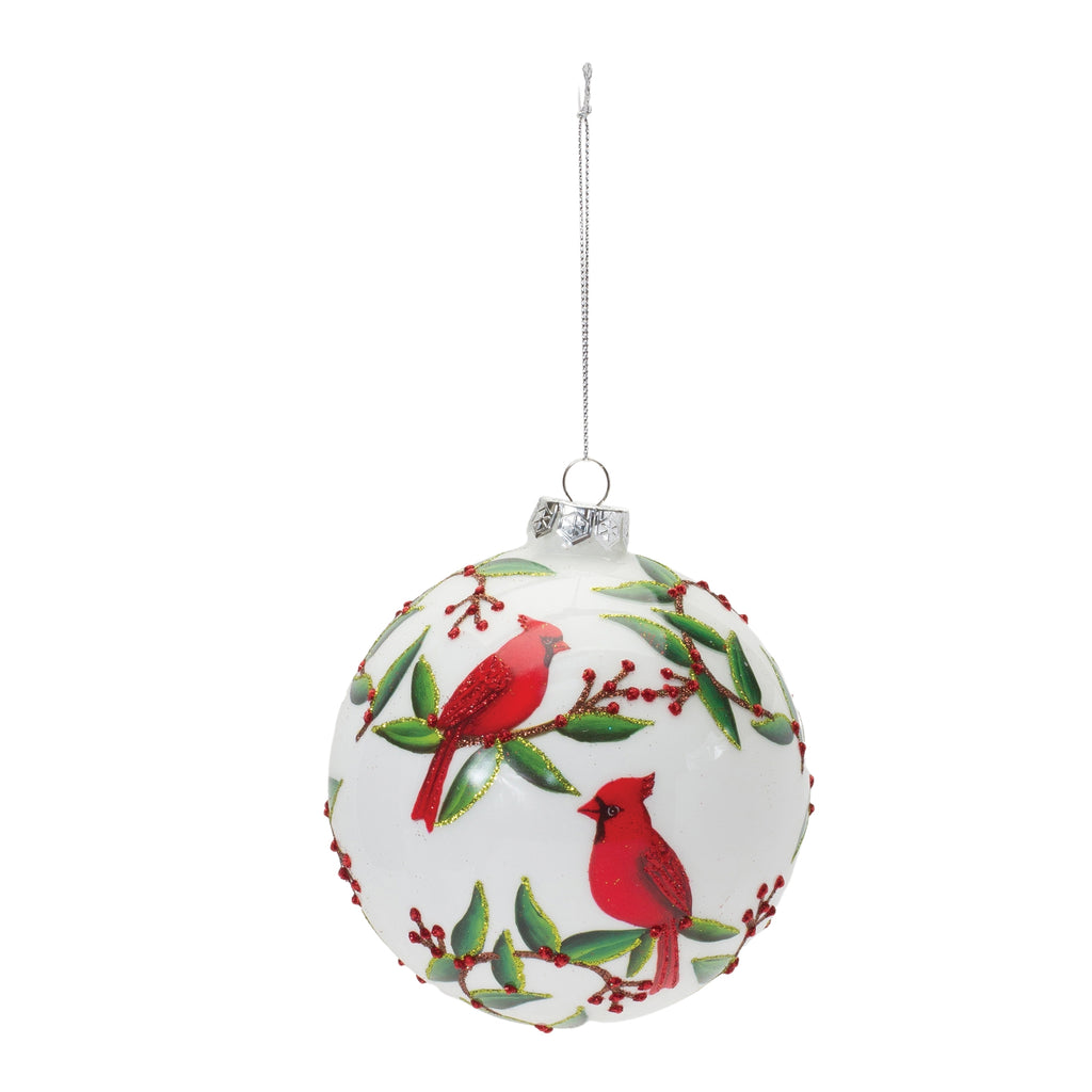 Cardinal Bird Ball Ornament (Set of 6)