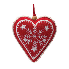 Embroidered-Wool-Heart-Ornament-(Set-of-6)-Ornaments