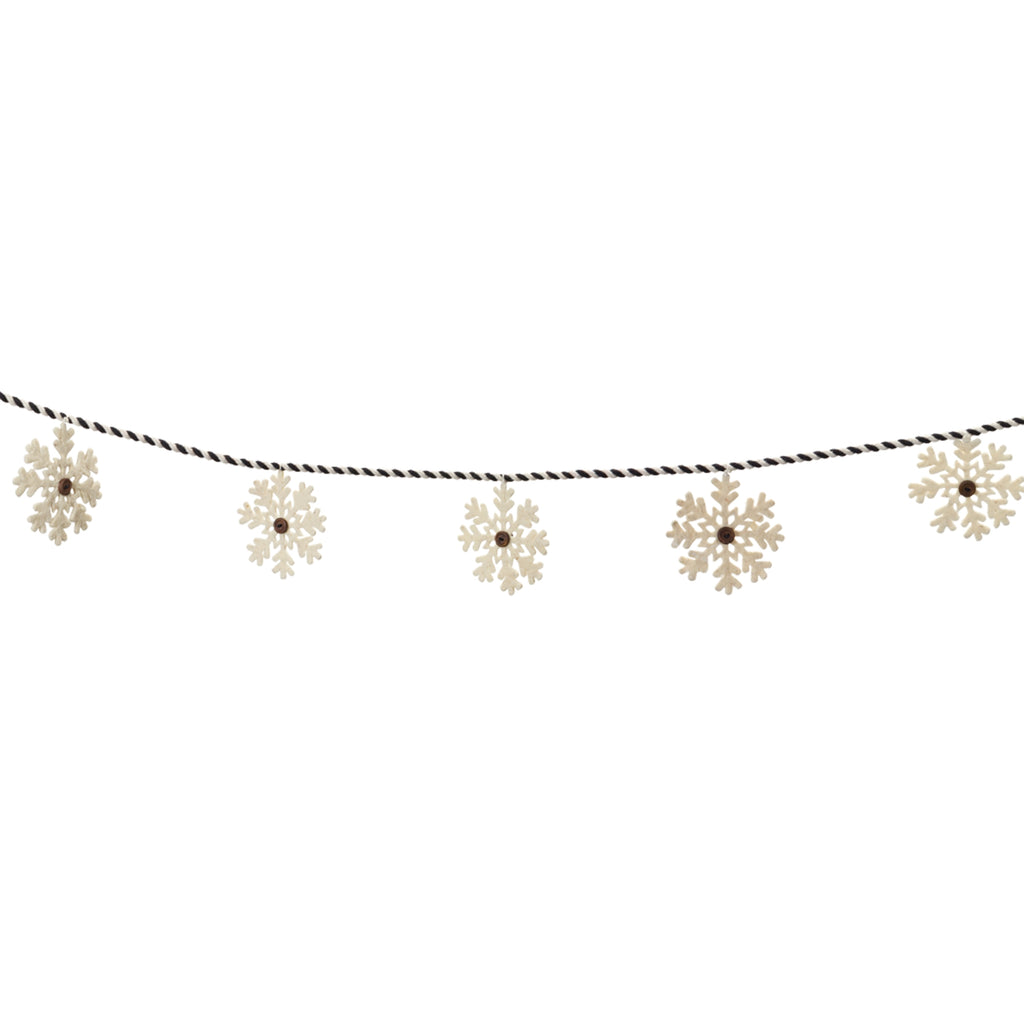 Fabric-Snowflake-Garland-(Set-of-2)-Faux-Florals