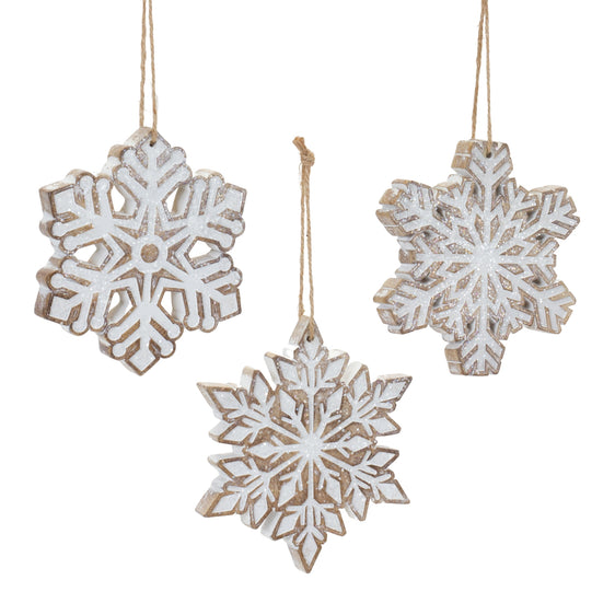 Glittered-Snowflake-Ornament,-Set-of-3-Ornaments