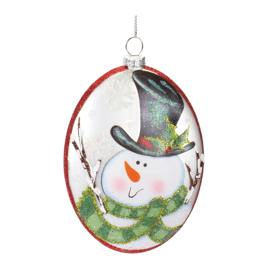 Glass-Snowman-Disc-Ornament-(Set-of-12)-Ornaments