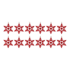 Metal Snowflake with Bell Ornament (Set of 12)