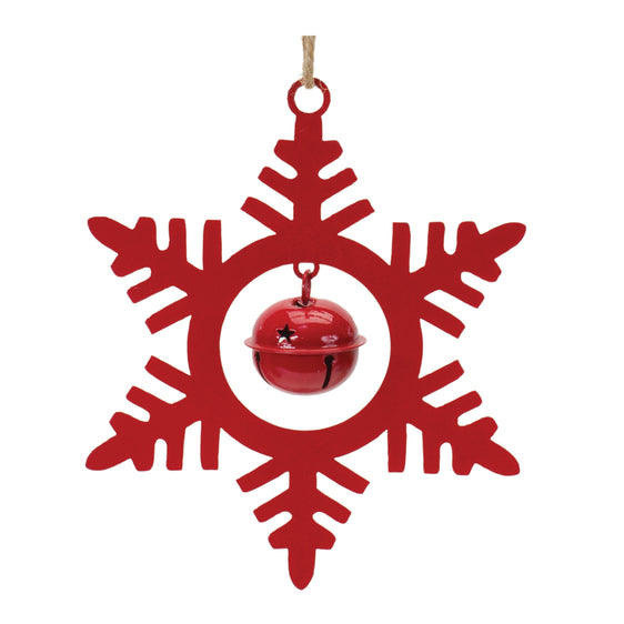 Metal-Snowflake-with-Bell-Ornament-(Set-of-12)-Ornaments