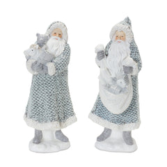 Santa-with-Sweater-Coat-Figurine-(Set-of-2)-Decor