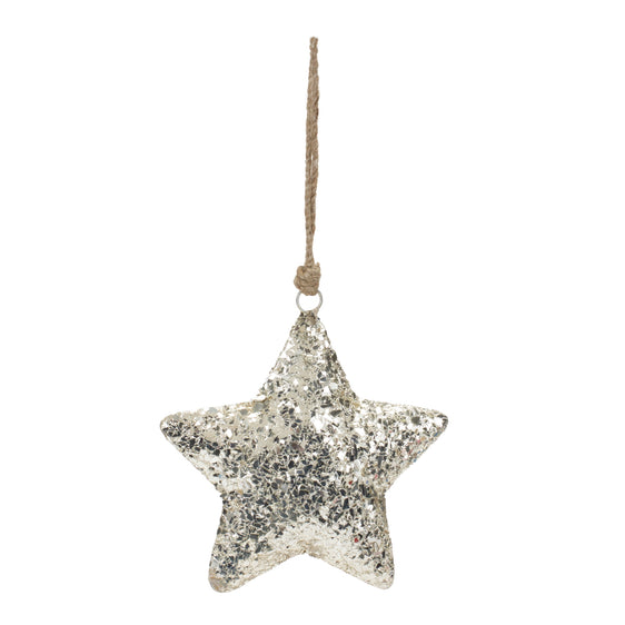 Mosaic Metal Star Ornament, Set of 4