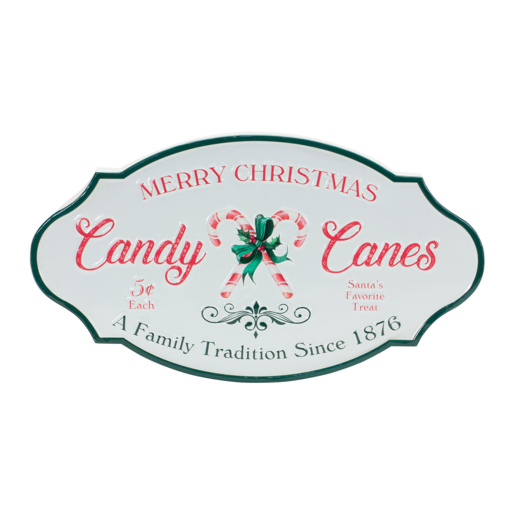 Candy Canes Wall Sign 17.75"