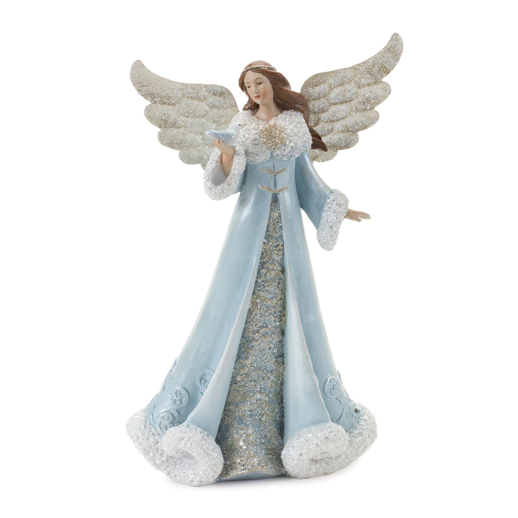 Elegant Winter Angel Figurine (Set of 2)