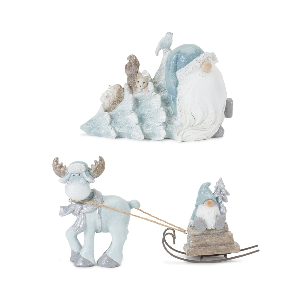 Gnome-with-Woodland-Animals-Figurine-(Set-of-2)-Decor