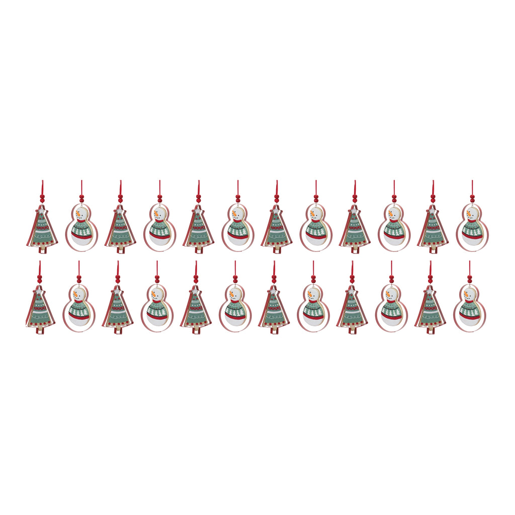 Metal Cookie Cutter Ornament (Set of 12)