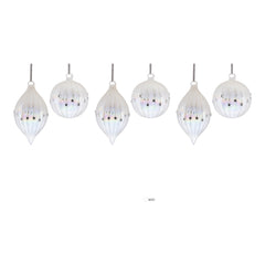Irredescent Jeweled Glass Ornament (Set of 6)