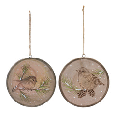 Wood-Bird-Tree-Disc-Ornament-(Set-of-12)-Ornaments