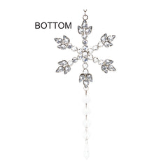 Jeweled Metal Snowflake Drop Ornament (Set of 12)