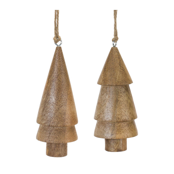 Wood-Pine-Tree-Ornament,-Set-of-6-Ornaments