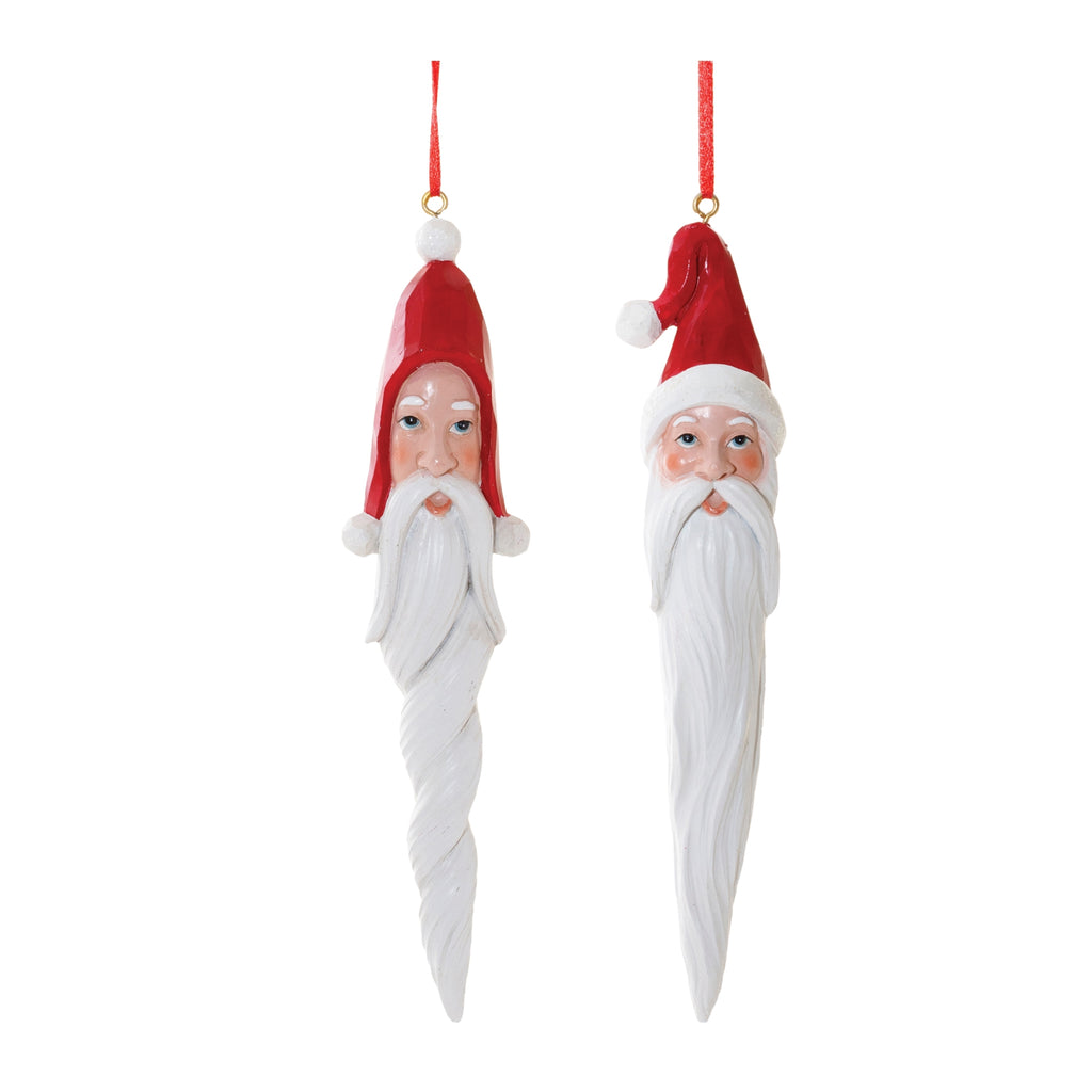 Carved-Santa-Drop-Ornament-(Set-of-6)-Ornaments