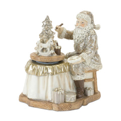 Santa-&-Rocking-Horse-with-Spinning-Christmas-Tree-(Set-of-2)-Decor
