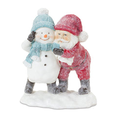 Whimsical-Santa-and-Snowman-Selfie-Figurine-(Set-of-2)-Decor