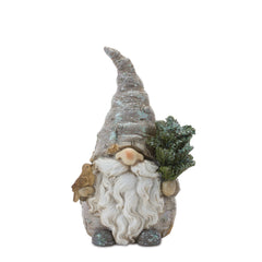 Pine Tree Trunk Gnome with Wreath Accent (Set of 2)