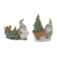 Pine-Tree-Trunk-Gnome-with-Woodland-Animals-(Set-of-2)-Decor