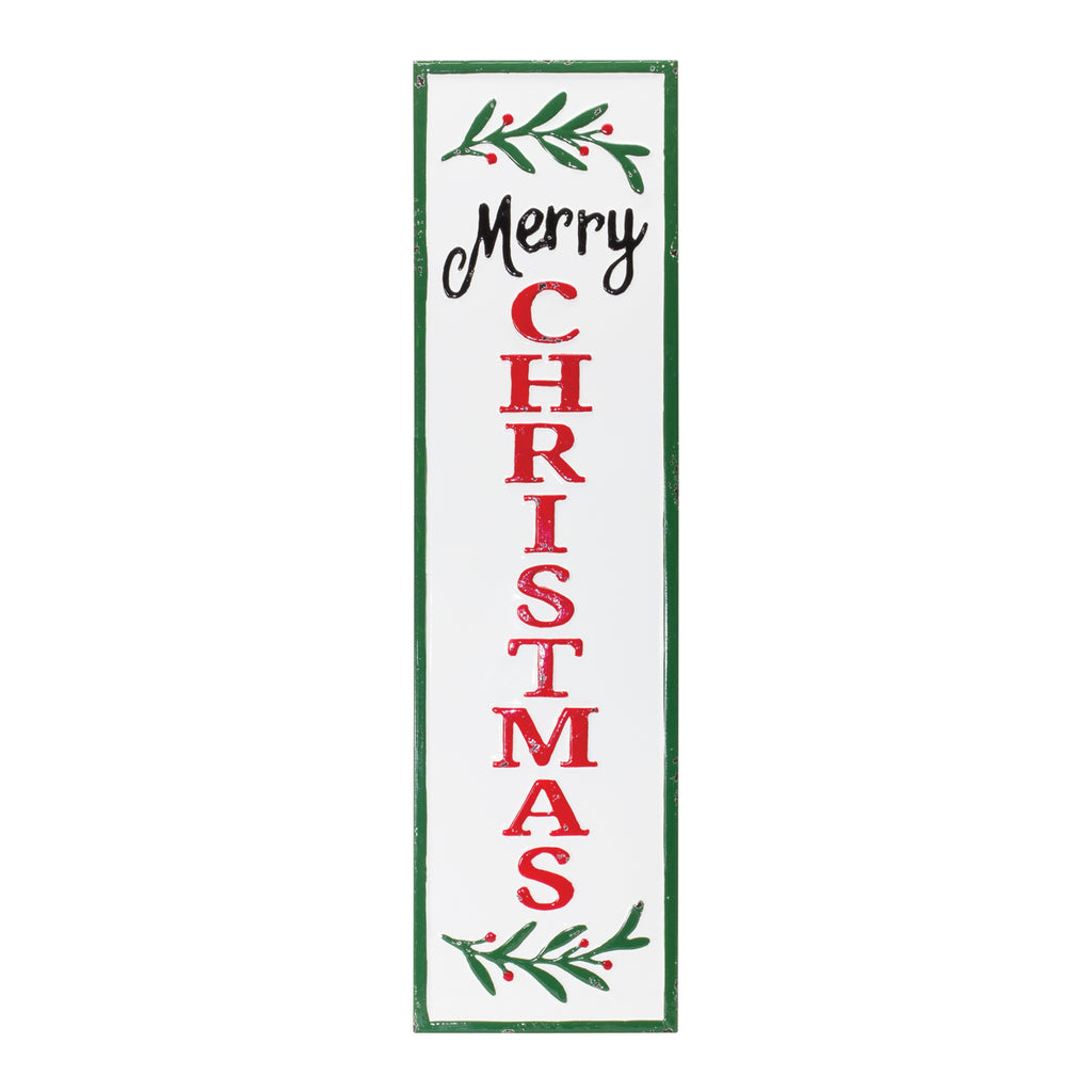 Metal Merry Christmas Porch Sign 33"