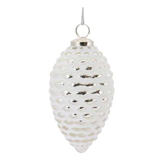 Frosted-Glass-Pinecone-Ornament-(Set-of-4)-Ornaments