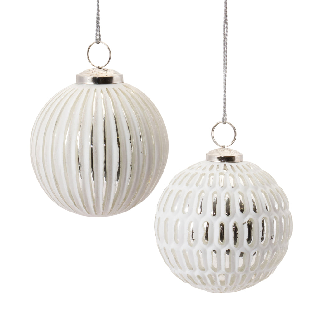 Frosted Glass Ball Ornament (Set of 6)