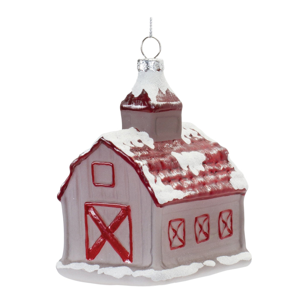 Frosted-Glass-Barn-Ornament-(Set-of-6)-Ornaments