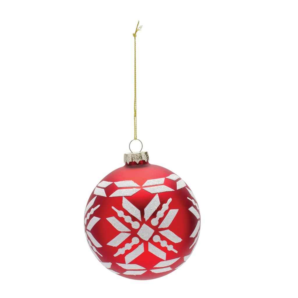 Nordic Snowflake Ball Ornament (Set of 6)