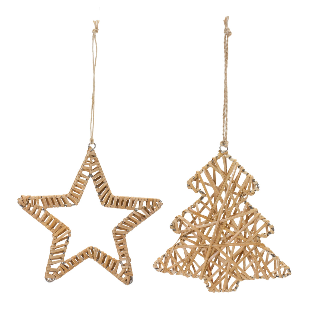 Woven-Rattan-Star-and-Tree-Ornament-(Set-of-12)-Ornaments