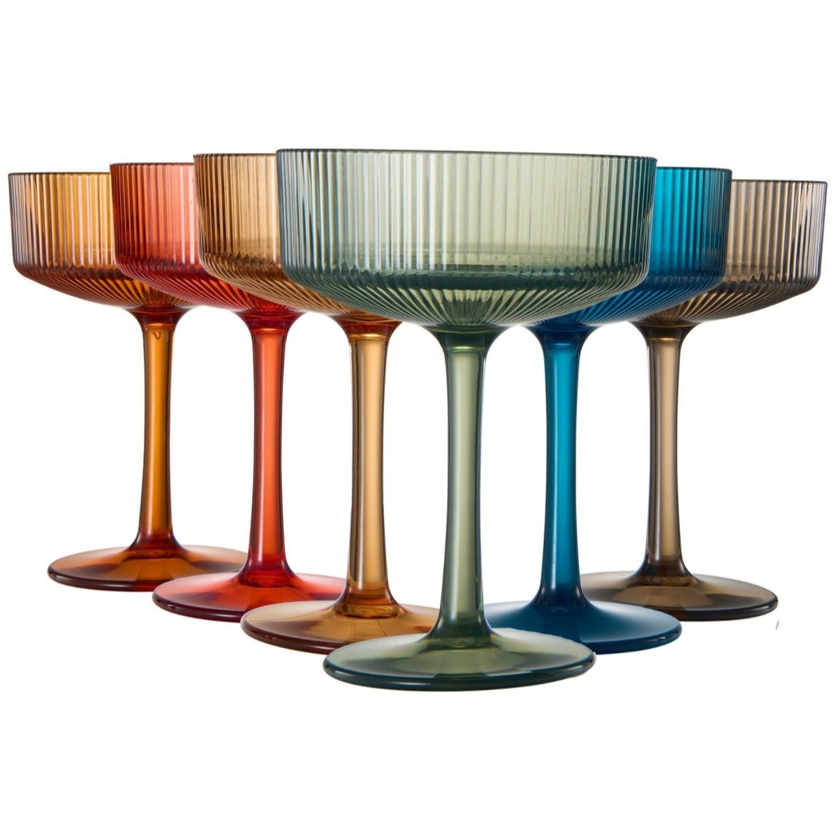 Pier 1 Ribbed Acrylic Glasses