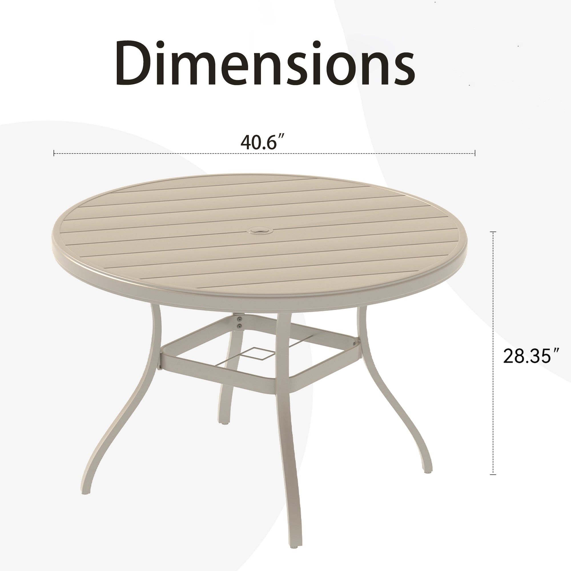 Vireo Outdoor Round Patio Dining Table