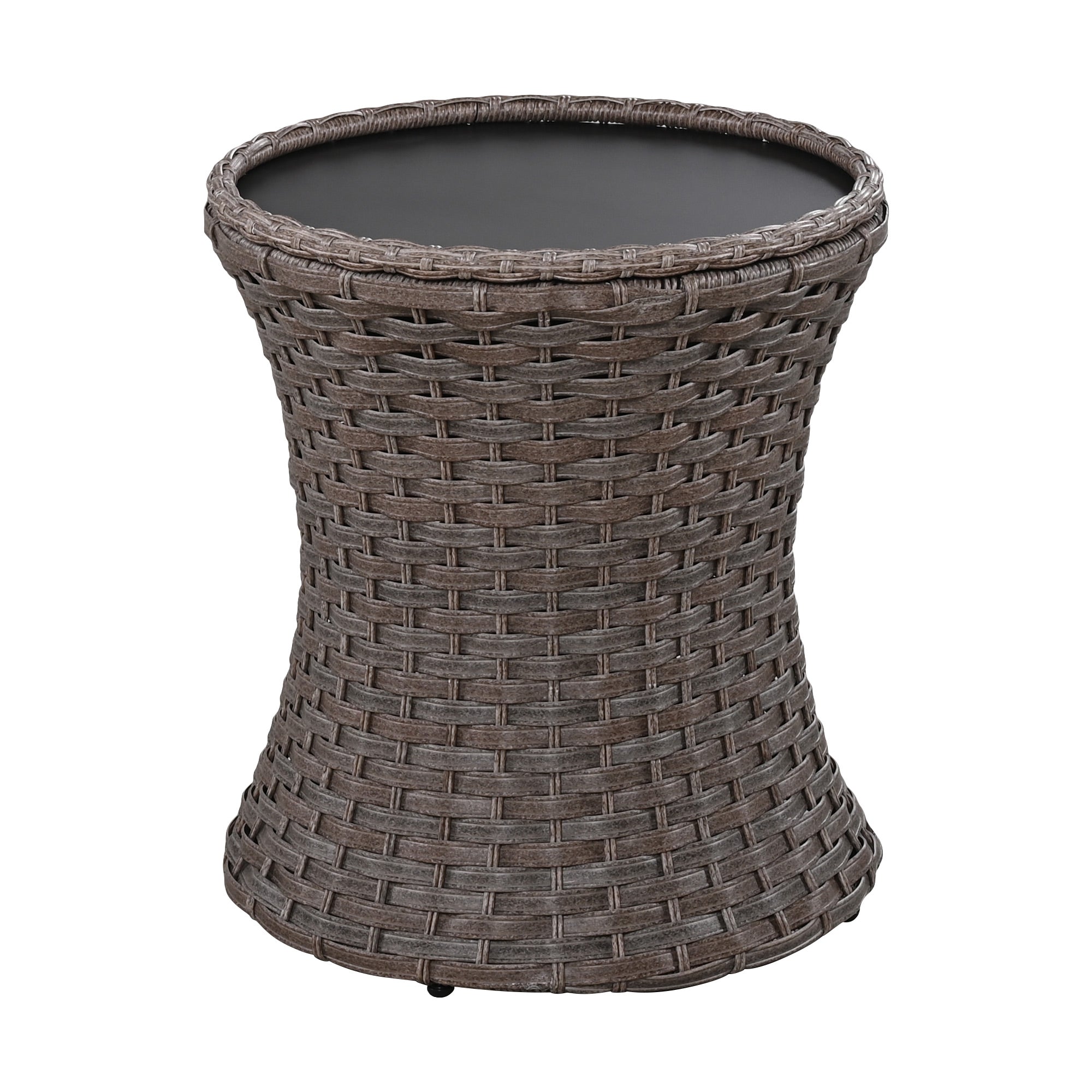 5-Piece Patio Set with Bar Table, 2 Swivel Chair and 2 Ottomans