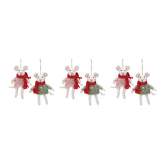 Winter Mouse Ornament (Set of 6)