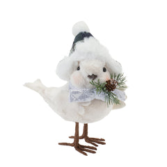 Winter Bird with Hat and Pine Accent (Set of 6)