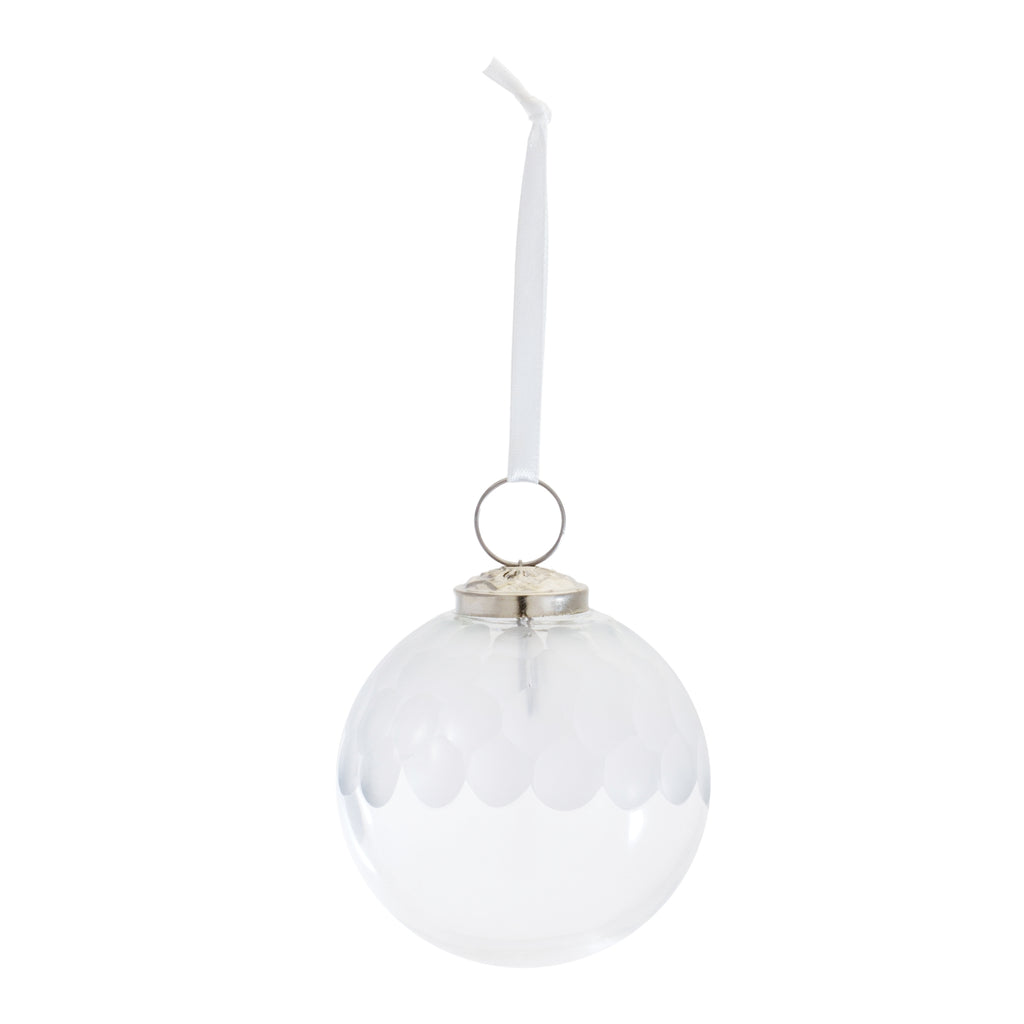 Clear Glass Ball Ornament (Set of 6)