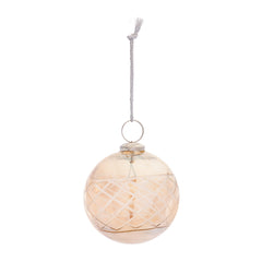 Etched Glass Ball Ornament (Set of 6)
