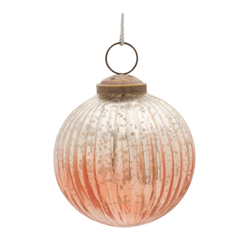 Ribbed Glass Ombre Ornament (Set of 6)