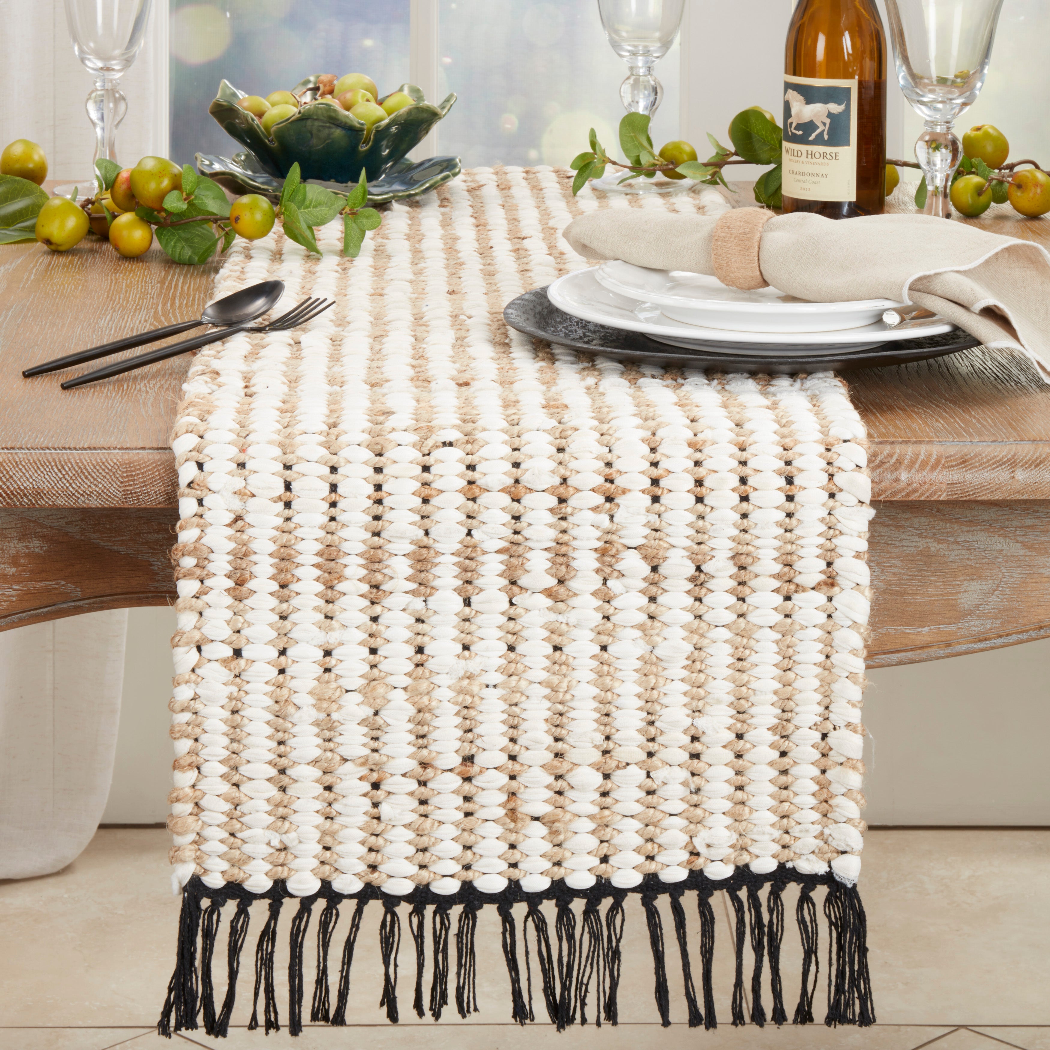 Chunky Chindi Fringed Table Runner