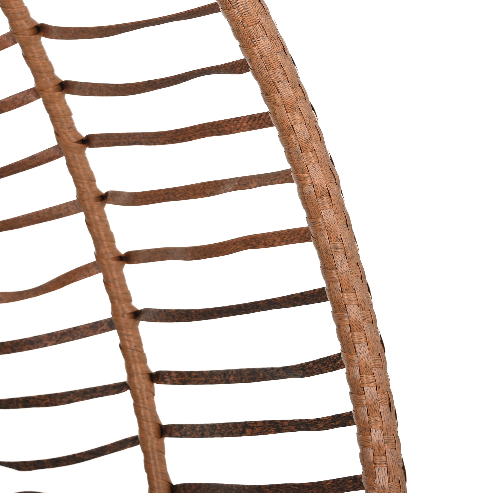 Folding Hanging Swinging Egg Chair with Stand & Tufted Cushion