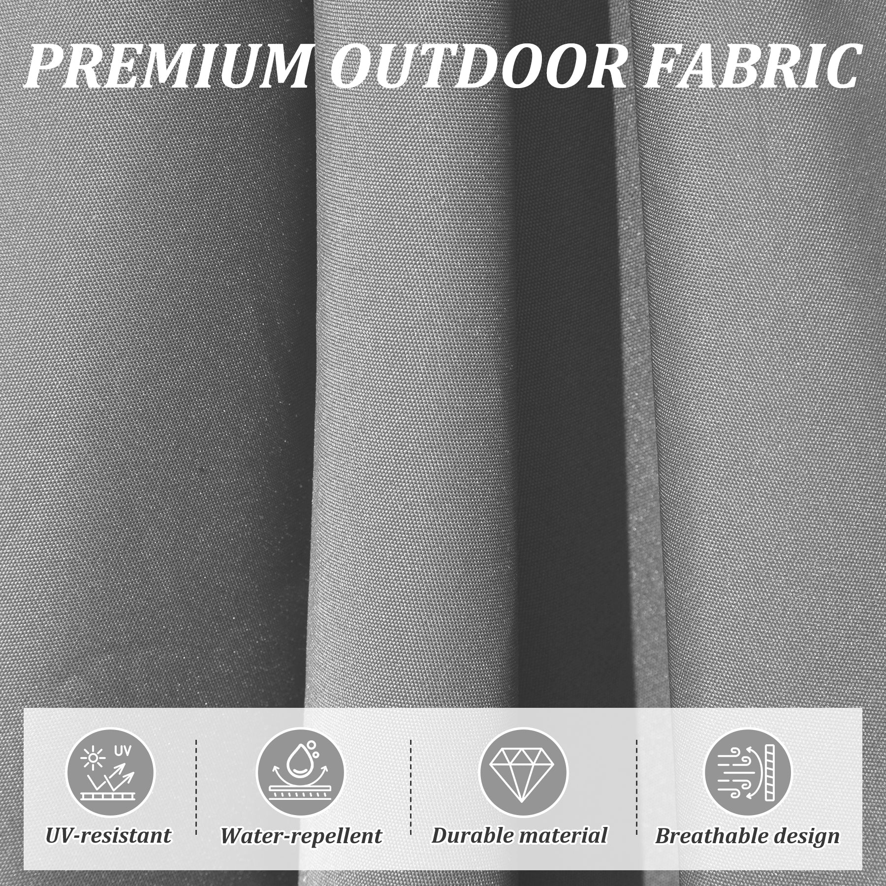 Round Cantilever Umbrella with Center Pole, Base Not Included