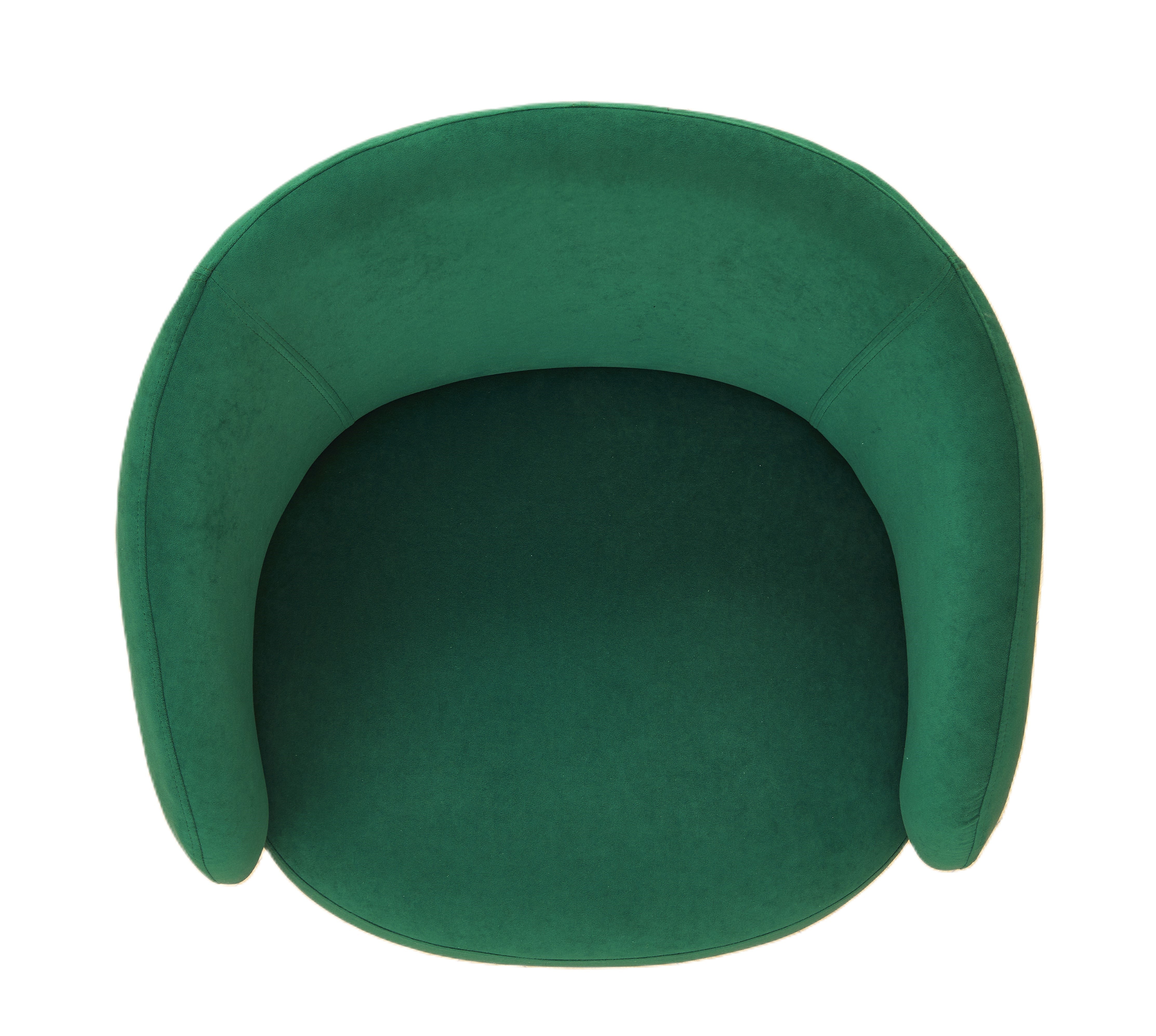 Mid-Century Modern Velvet Accent Chair, Upholstered Barrel Armchair with Metal Legs, Comfy Single Sofa Chair for Living Room Bedroom