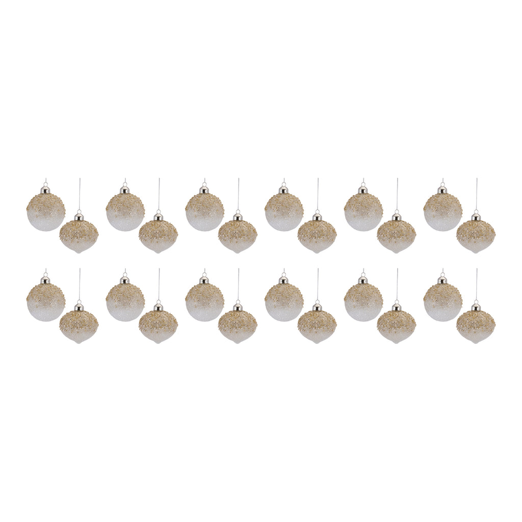 Beaded Ombre Glass Ornament (Set of 12)