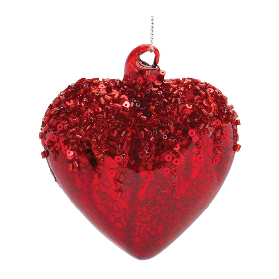 Sequined-Glass-Heart-Ornament-(Set-of-4)-Ornaments