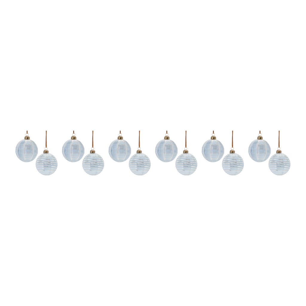 Ribbed Glass Ornament (Set of 12)