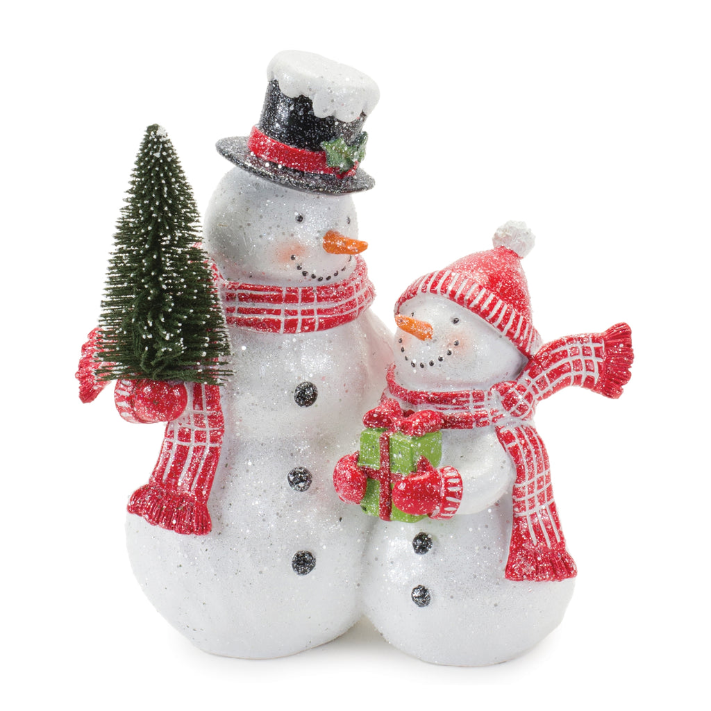 Snowman Couple Figurine 7.5"