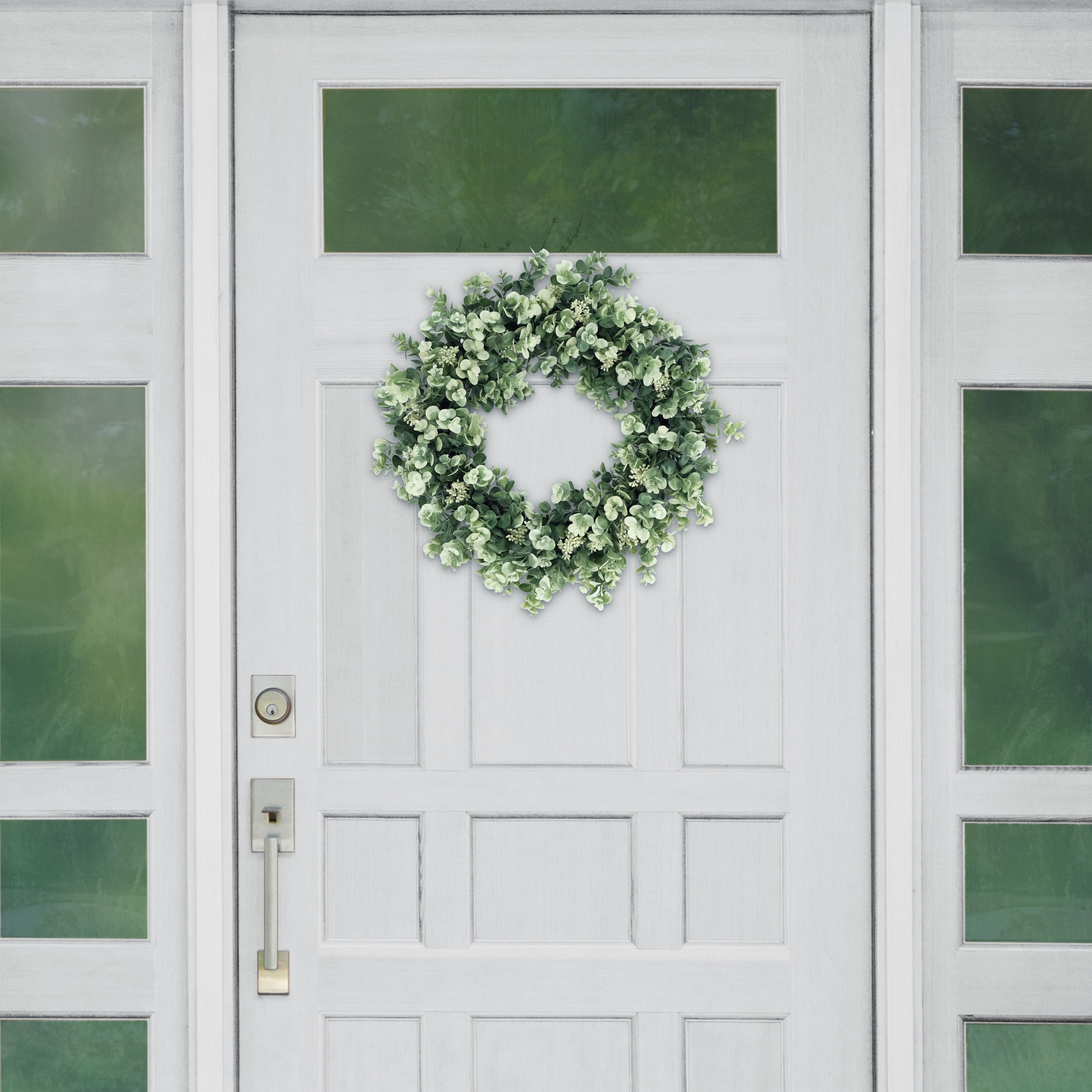 24" Artificial Eucalyptus Floral Spring Wreath