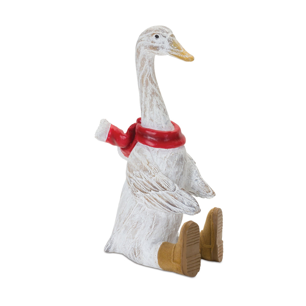 Winter-Goose-Figurine-with-Boots-(Set-of-2)-Decor